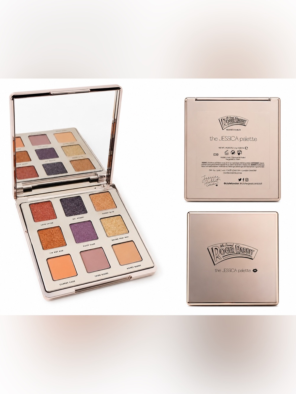 x Jessica Rabbit Eyeshadow Palette - Rose Gold